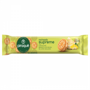 Biscoito Chocolate branco limão 80g Piraquê - Brésil Market